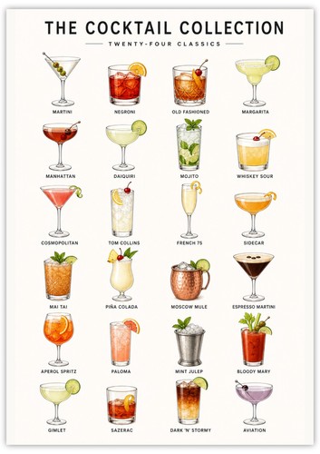 Cocktail poster classic - poster, 24