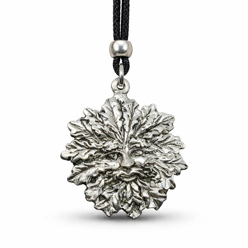 Green man necklace pendant - necklace,
