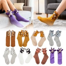 3D Cute Animals Socks Knitted Pattern Floor Socks Unisex Funny Christmas