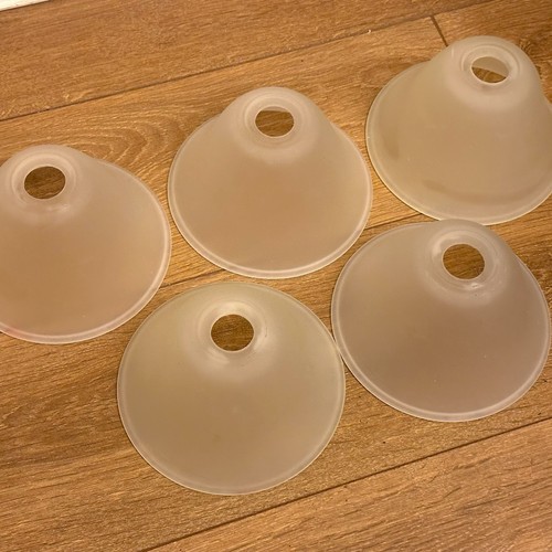 Set frosted glass bell - set, x5