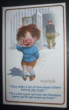 WW1 DONALD MCGILL Comic SPANKING FUSS FOR MEN HURT AT THE FRONT CANED ON BOTTOM