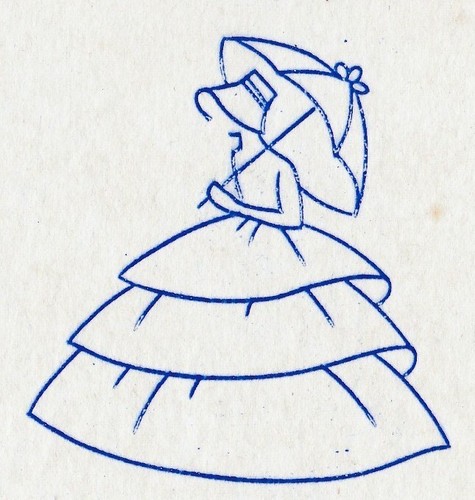 Vintage embroidery transfer - vintage,