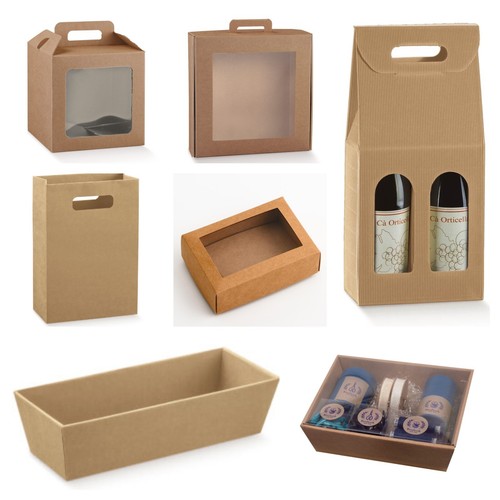 Rustic kraft rectangular - rustic,
