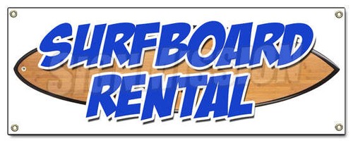 Surfboards rental banner sign - rental?banner,