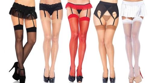 Plain sheer stockings - sheer, sexy