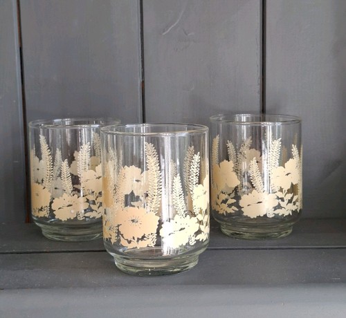 Vintage libbey glasses flower - vintage,