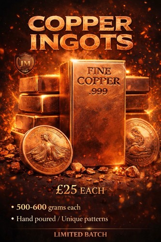 Copper ingot bar 500g 999 - copper,