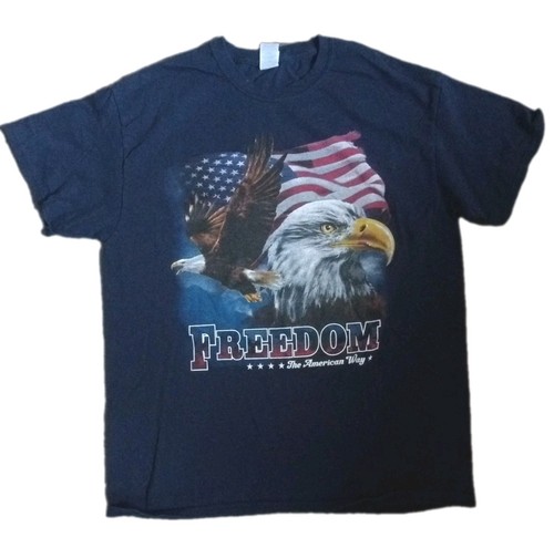 Gildan american flag eagle - flag,