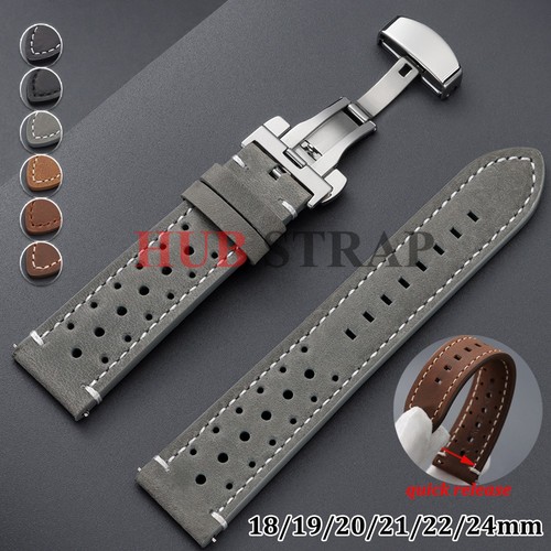 18mm 20mm 22mm leather watch - 22mm,