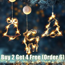 Christmas Suction Cup Lights Santa Claus LED Hanging Tree Lighting for Windows