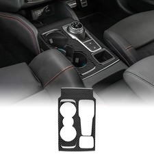 Car Gear Shift Frame Sticker Fits For Ford Focus 2019-25 Real Black Carbon Fiber