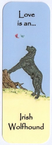 Irish wolfhound dog bookmark - irish,