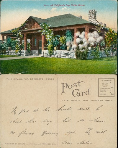 California log cabin home - log,
