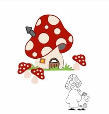 Toadstool Mushroom House Metal
