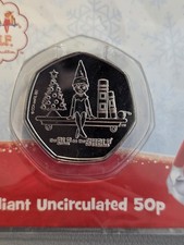 Uncirculated 2022, Elf On The Shelf Pitcairn Islands 50p Coin