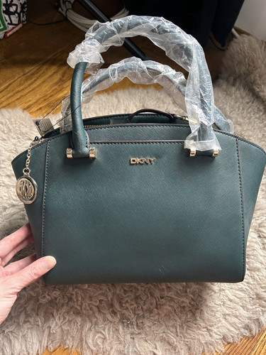 Dkny green saffiano faux - green,