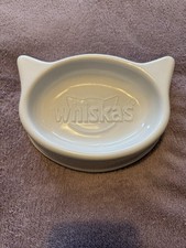 Whiskas Cat Feeding Dish Water Whisker’s White Cat Bowl Limited Edition