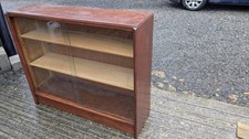 Vintage narrow wooden bookcase - narrow,