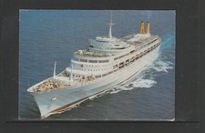 Postcard-"Canberra"-much loved P&O Liner/Cruise Ship-see 2 pics  Postcard has Po