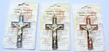 Cross of Saint Benedict Crucifix medal of Saint Benedict 8 cm (3") with leaflet