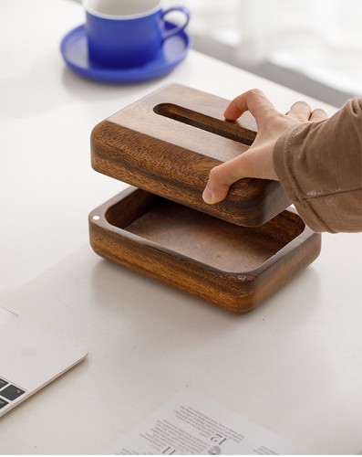 Wooden tissue box napkin - wooden,