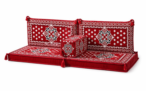Bohemian style floor pillows - floor,