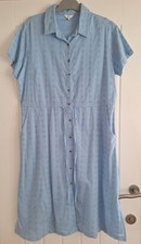 Cotton Traders Button up Dress Size 14 Soft Blue