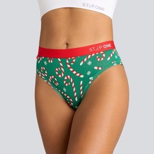 Brand New step one Ladies Bikini Brief In Candy Cane XL 16-18