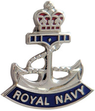 Royal Navy Pin Badge Crown and