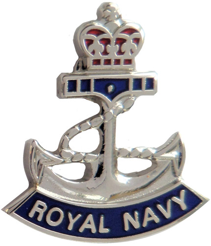 Royal navy pin badge - navy,