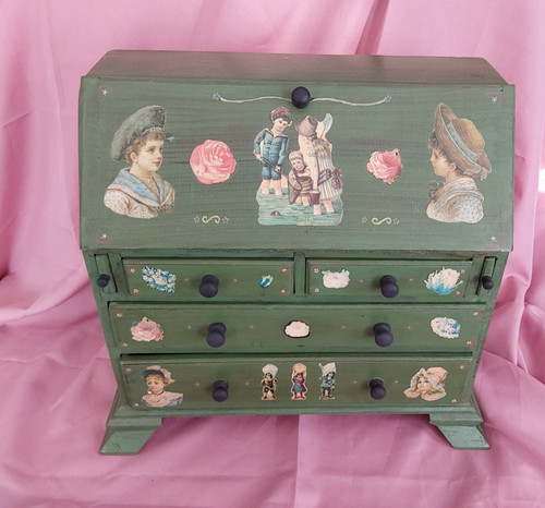 Small antique tabletop bureau