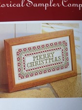 Historical Sampler Company Merry Christmas 16 Count Cross Stitch Kit