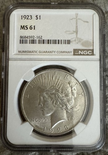 1923 peace dollar ngc - 1923, $1
