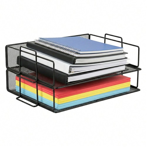 Tier metal mesh desk file - 2-tier,