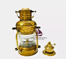 ZAIN Kerosene Oil Lantern - Emergency Hanging Camping Light - Brass Large Size