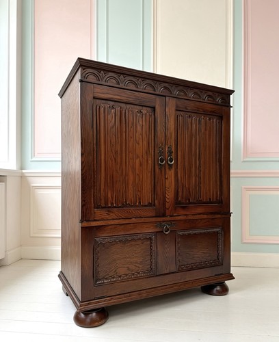 Vintage antique oak - oak, tallboy