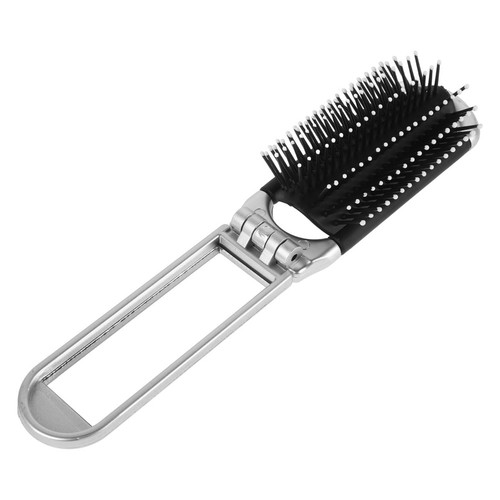 Foldable hairbrush with mirror - foldable,