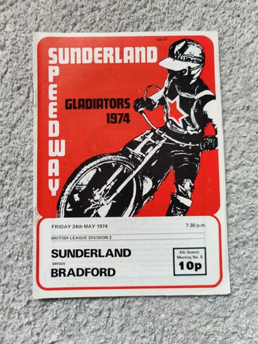 Speedway programme sunderland - speedway,