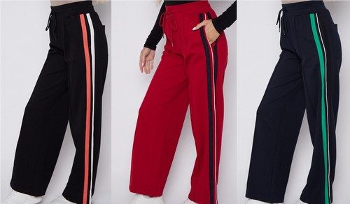 Ladies side stripe wide - side,