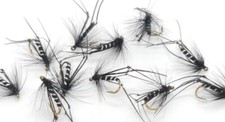 Black Hopper Size 12 & 14 Trout Fly Fishing Stillwater Dry Flies