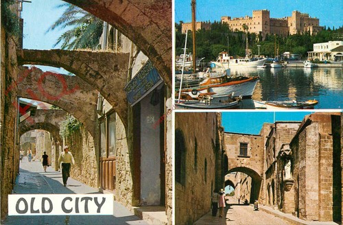 Picture postcard rhodes old - picture, postcard:-rhodes,