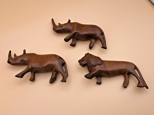 Vintage hand carved teak - carved,