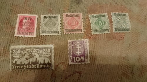 Old german stamps - old,