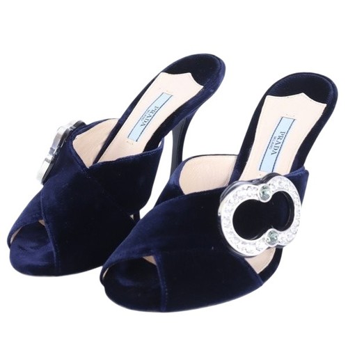 Prada velvet mule shoes - velvet,