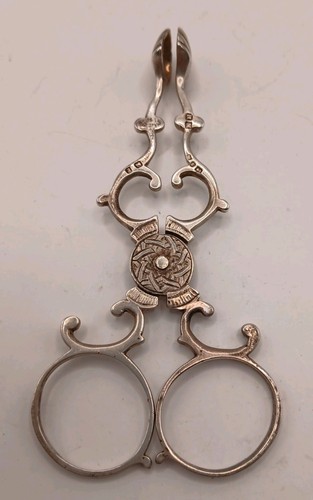 Antique solid silver sugar - antique,