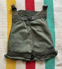 Vintage RARE 1982 Vest Life Preserver Work Type, Stencilled, Scovill Zip, Large 