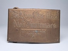 Solid Brass Belt Buckle Playboy Mansion Limited Edition #649 Collectable 