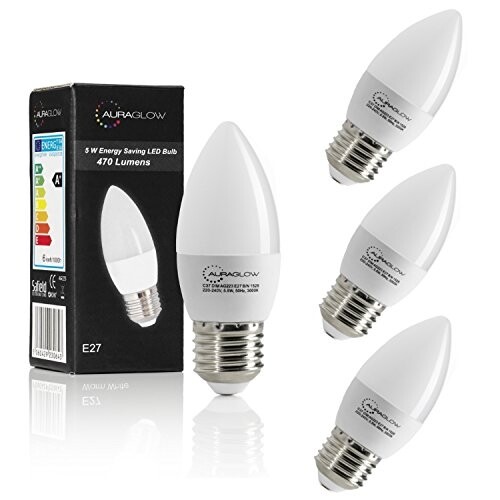 Auraglow led e27 candle - e27,