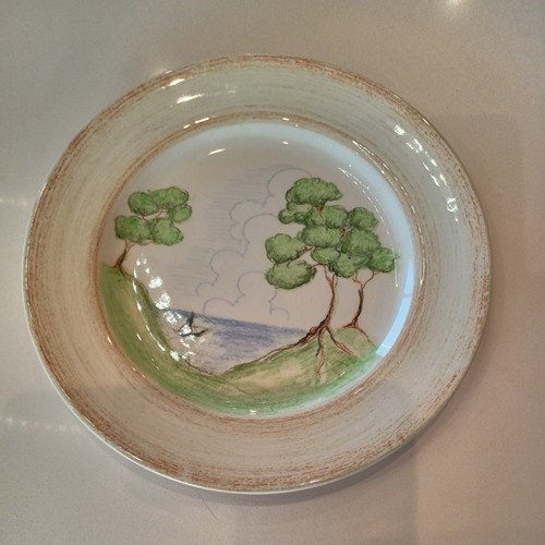 Clarice cliff 23cm plate - cliff,