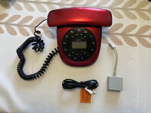 Idect red corded telephone - idect,